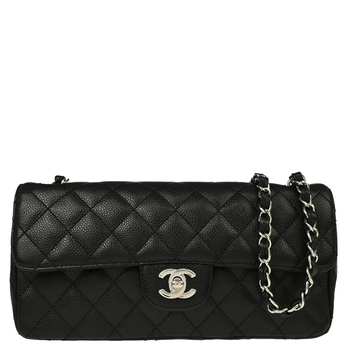 Chanel 2005-2006 Black Caviar East West Shoulder Bag