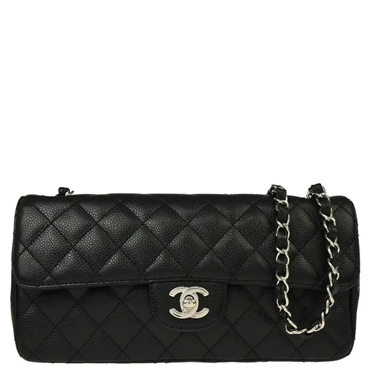 Chanel 2005-2006 Black Caviar East West Shoulder Bag