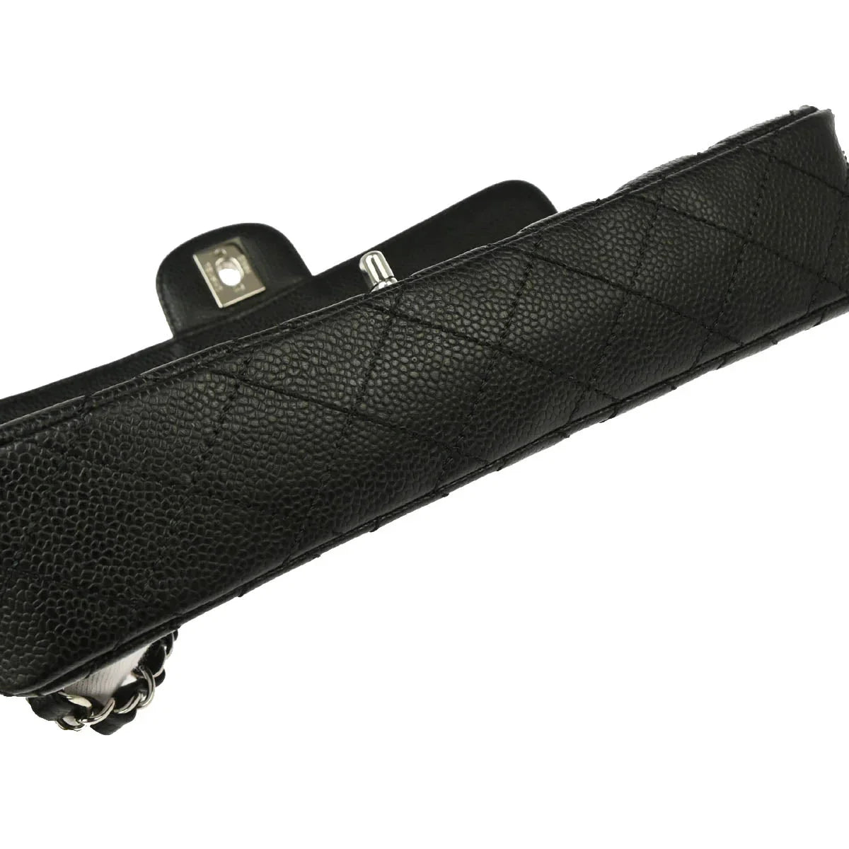 Chanel 2005-2006 Black Caviar East West Shoulder Bag