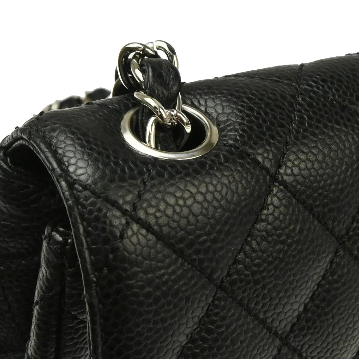 Chanel 2005-2006 Black Caviar East West Shoulder Bag