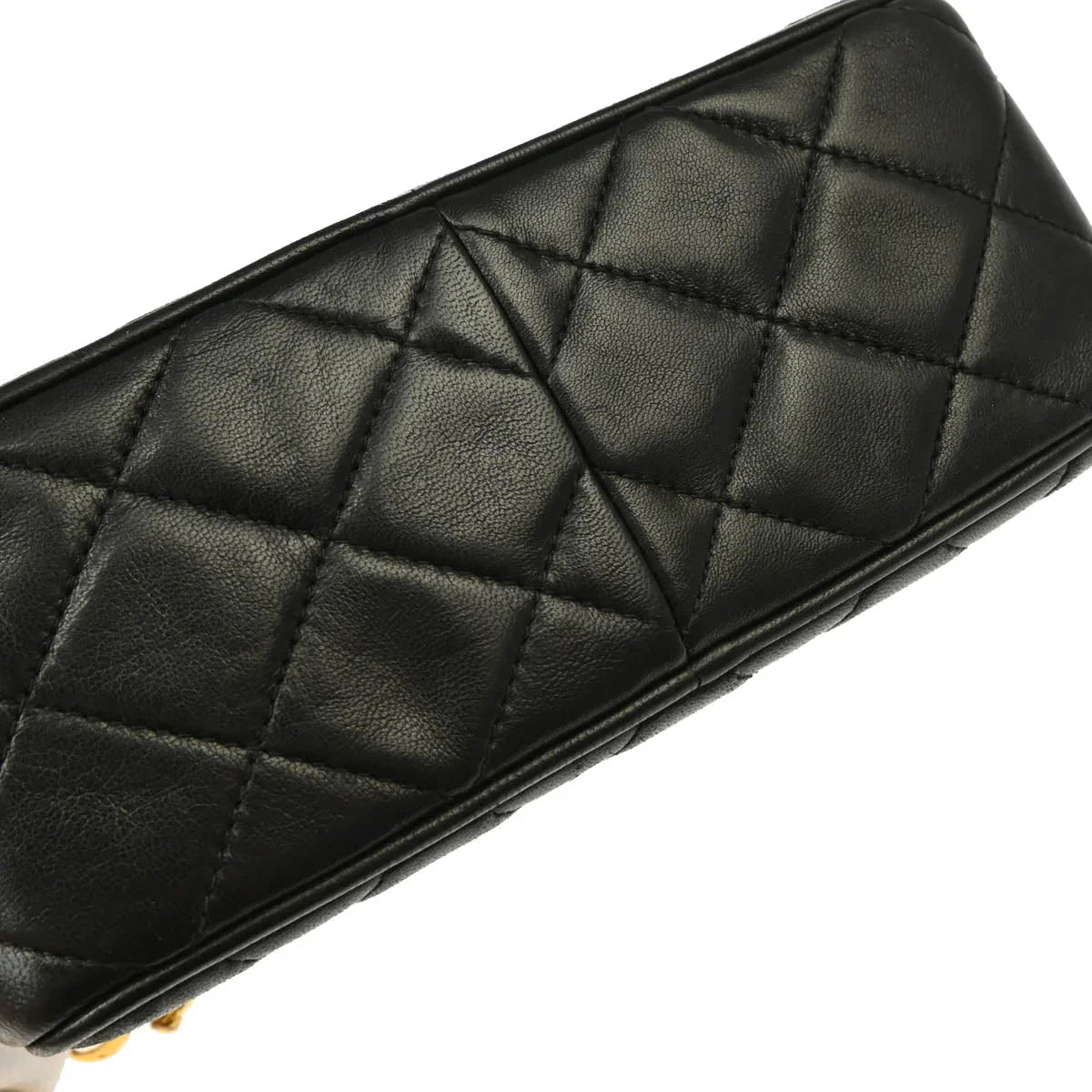 Chanel 1991-1994 Black Lambskin Camera Bag Mini