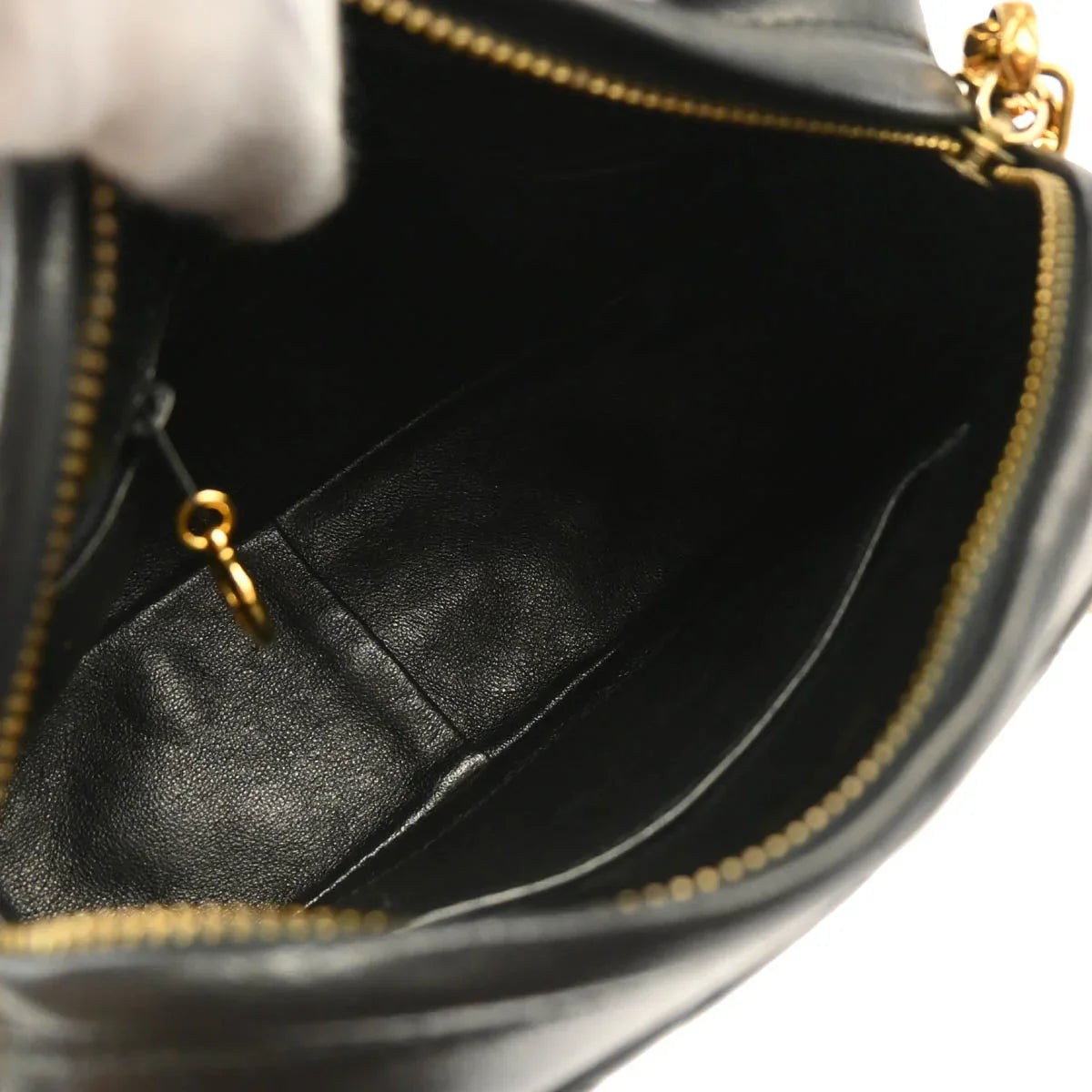 Chanel 1991-1994 Black Lambskin Camera Bag Mini