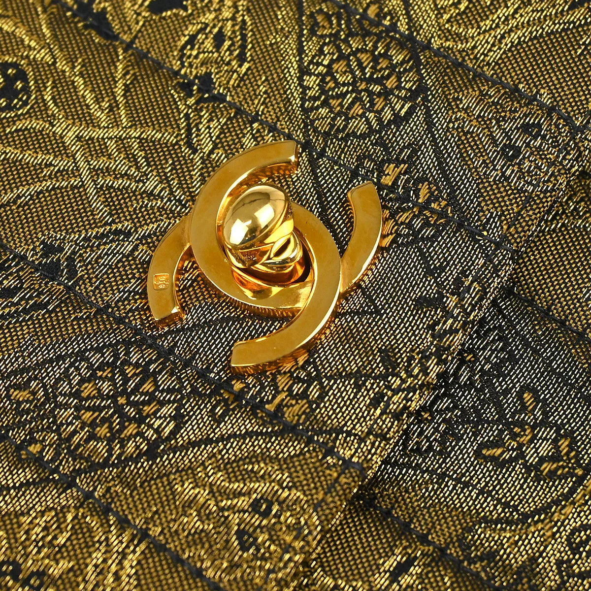 Chanel * 1994-1996 Green Nishijin Brocade Shoulder Bag