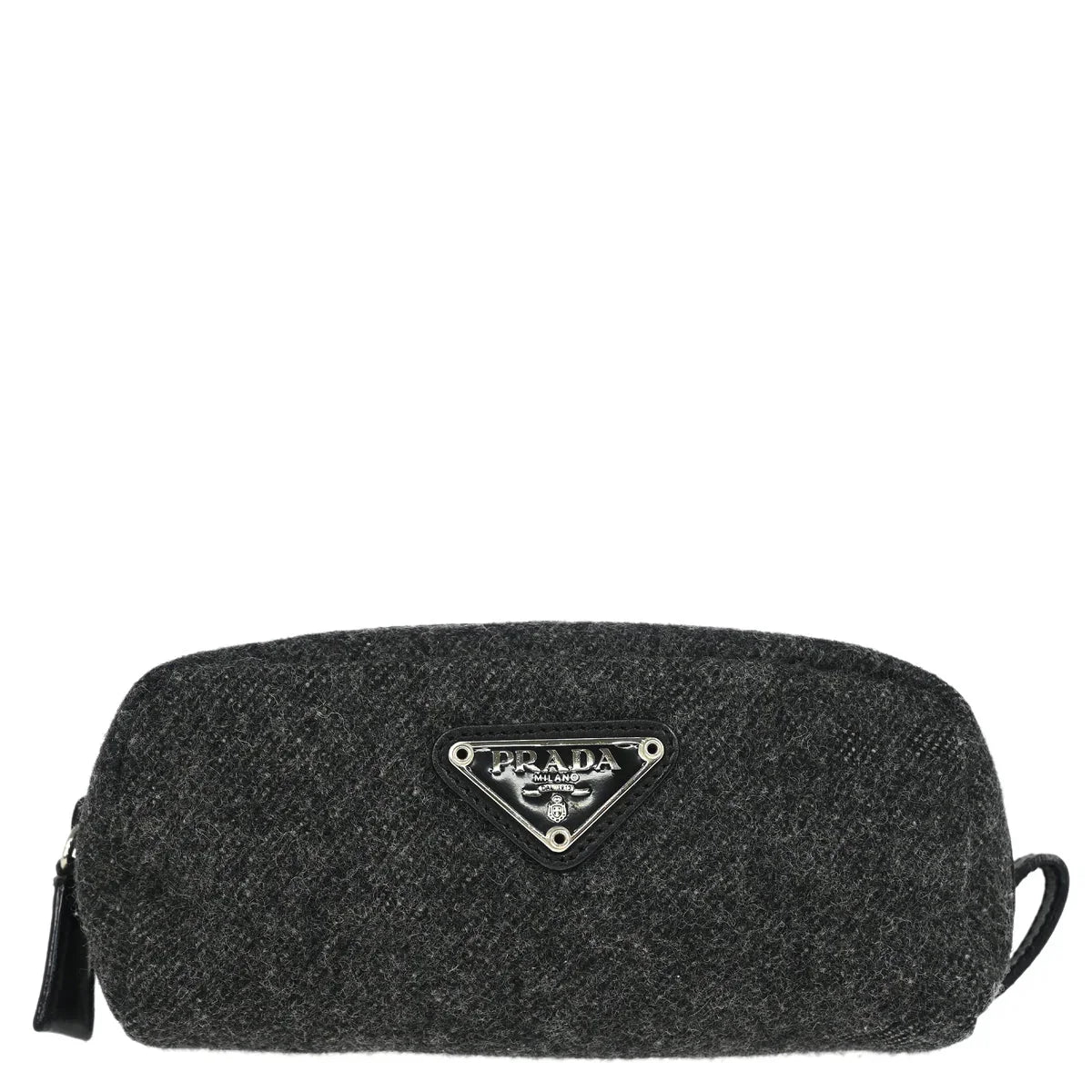 Prada Gray Wool Pouch
