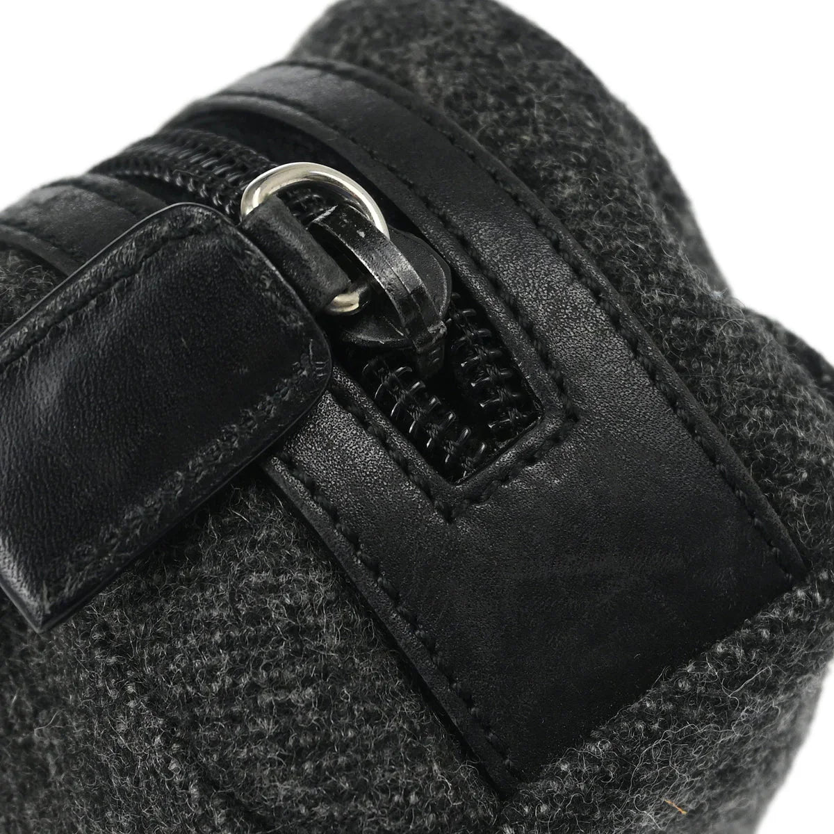 Prada Gray Wool Pouch