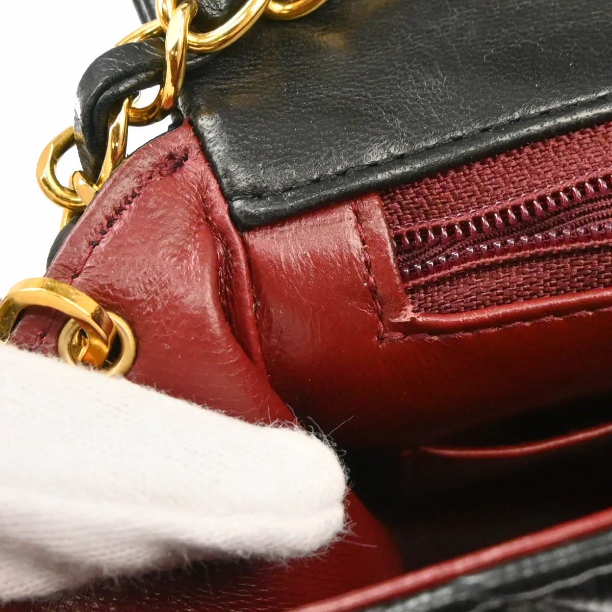 Chanel 1991-1994 Black Lambskin Classic Square Flap Shoulder Bag