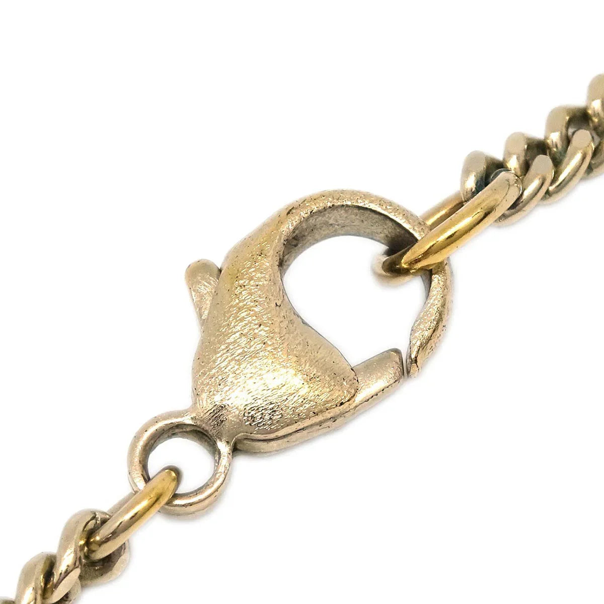 Chanel Chain Pendant Necklace Costume Pearl Gold 07C