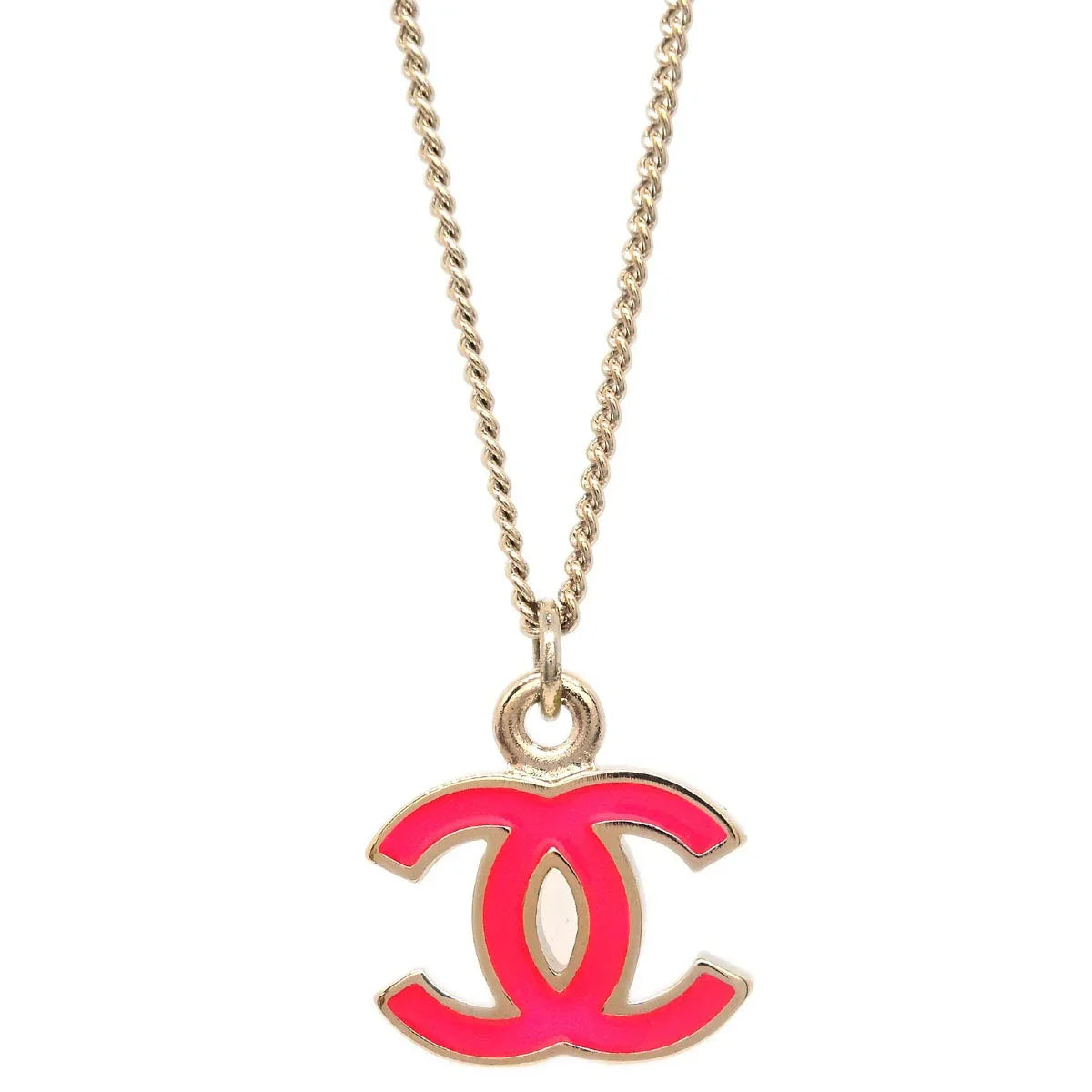 Chanel Gold CC Chain Pendant Necklace 04A