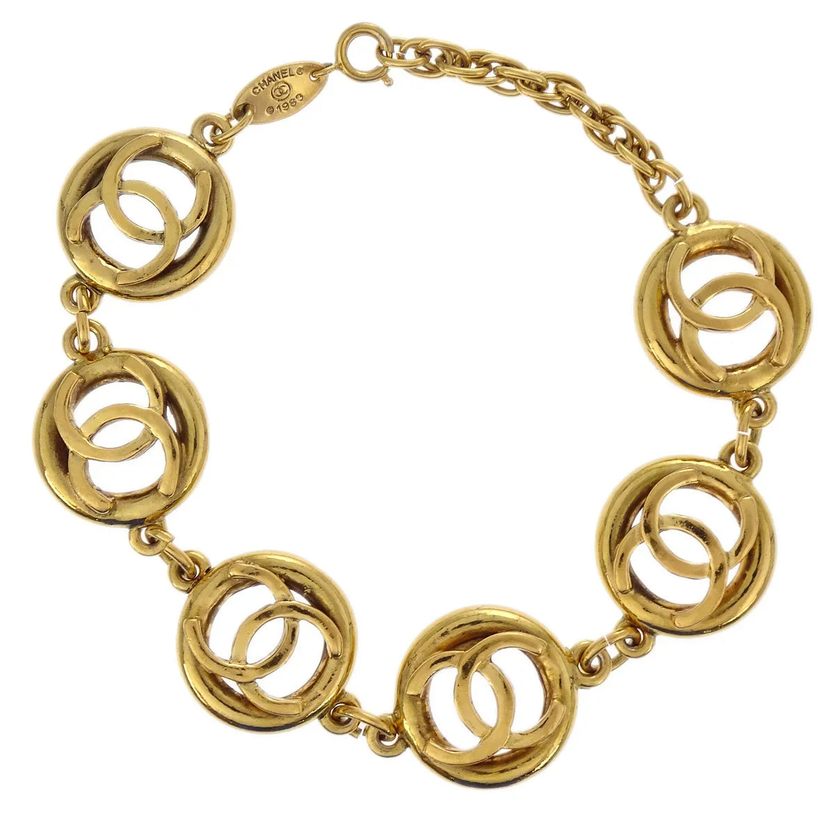 Chanel CC Bracelet Gold 1983