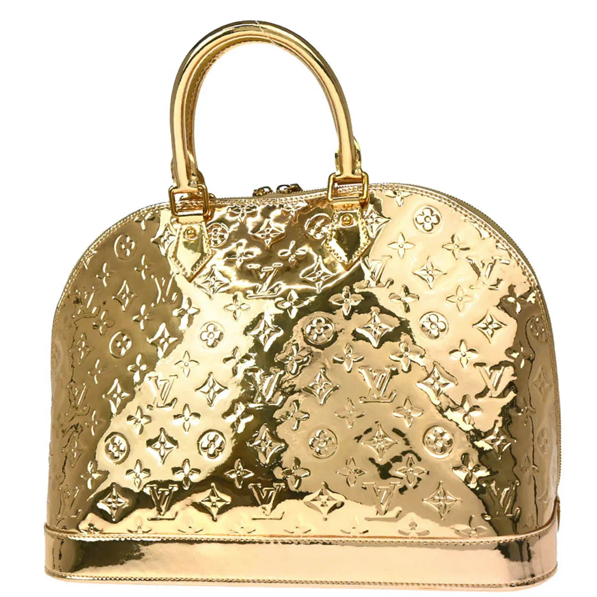 Louis Vuitton 2008 Gold Monogram Miroir Alma MM Handbag