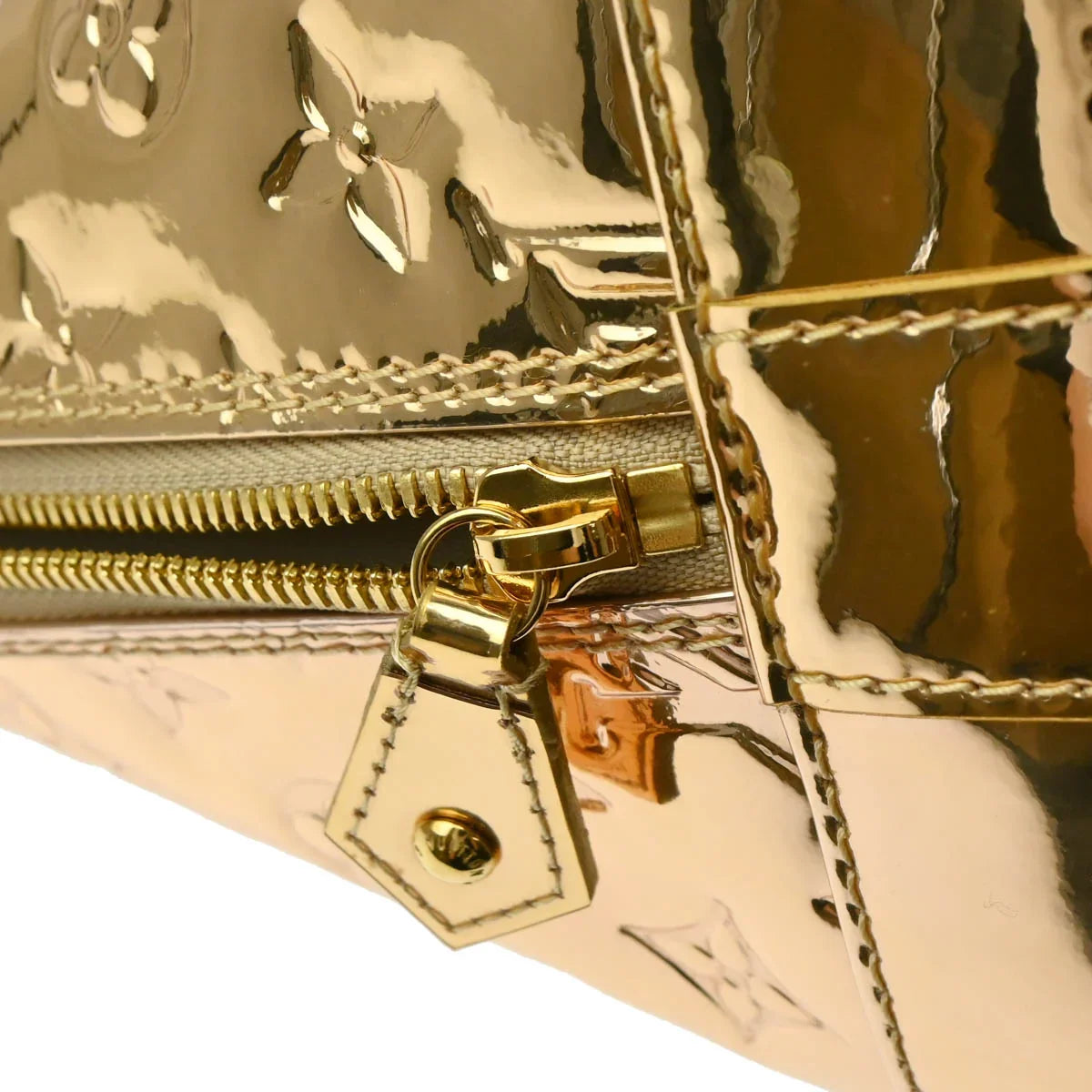 Louis Vuitton 2008 Gold Monogram Miroir Alma MM Handbag