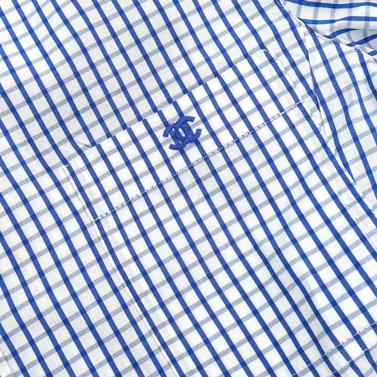 Chanel 1998 Shirt Blouse Blue #40