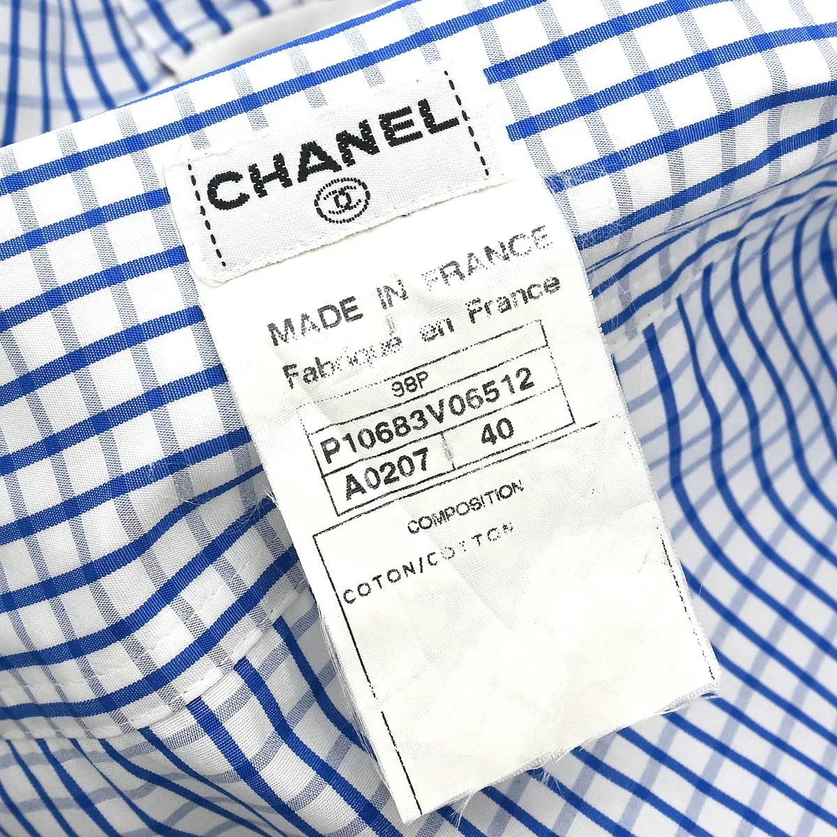 Chanel 1998 Shirt Blouse Blue #40