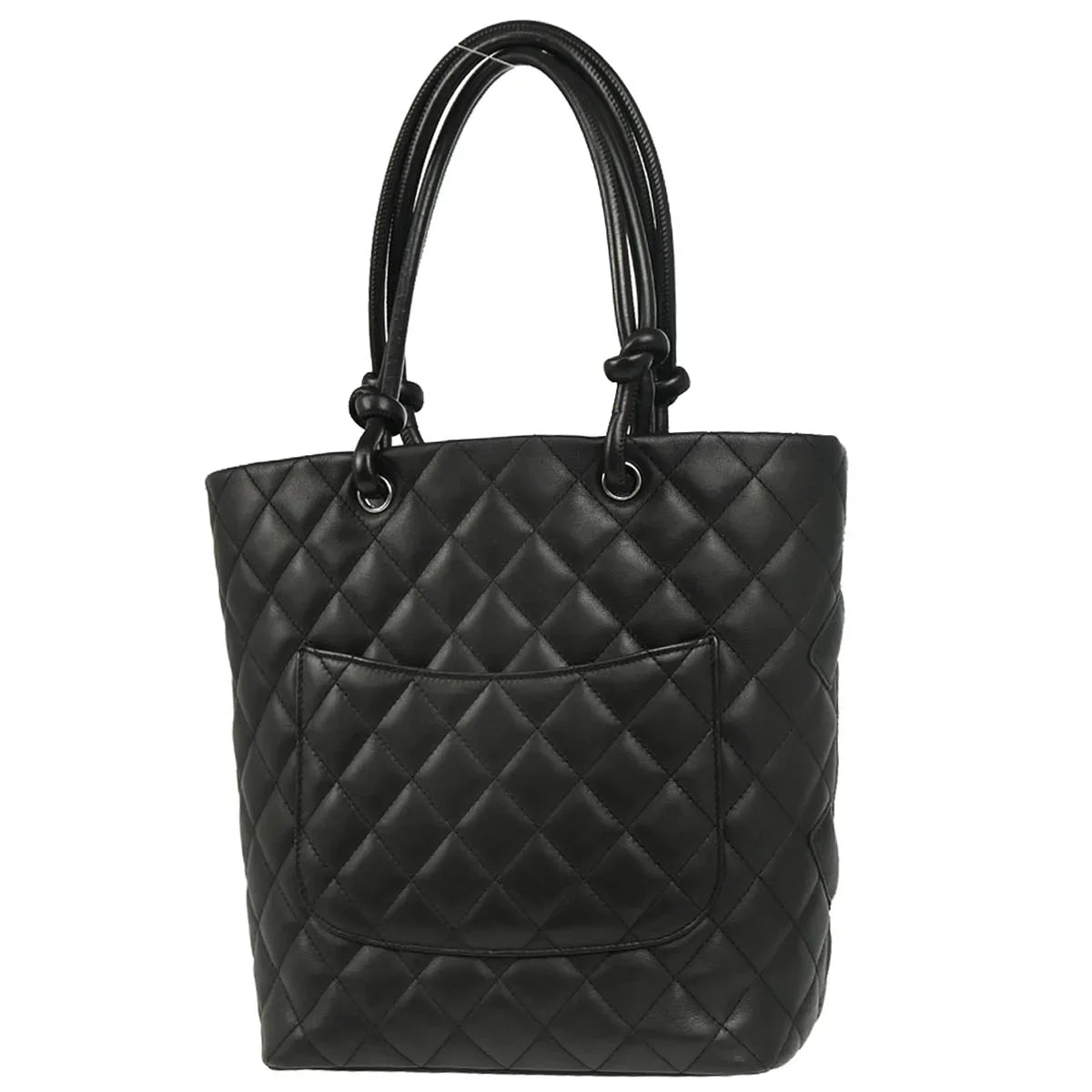 Chanel 2003-2004 Black Calfskin Cambon Ligne Tote Handbag