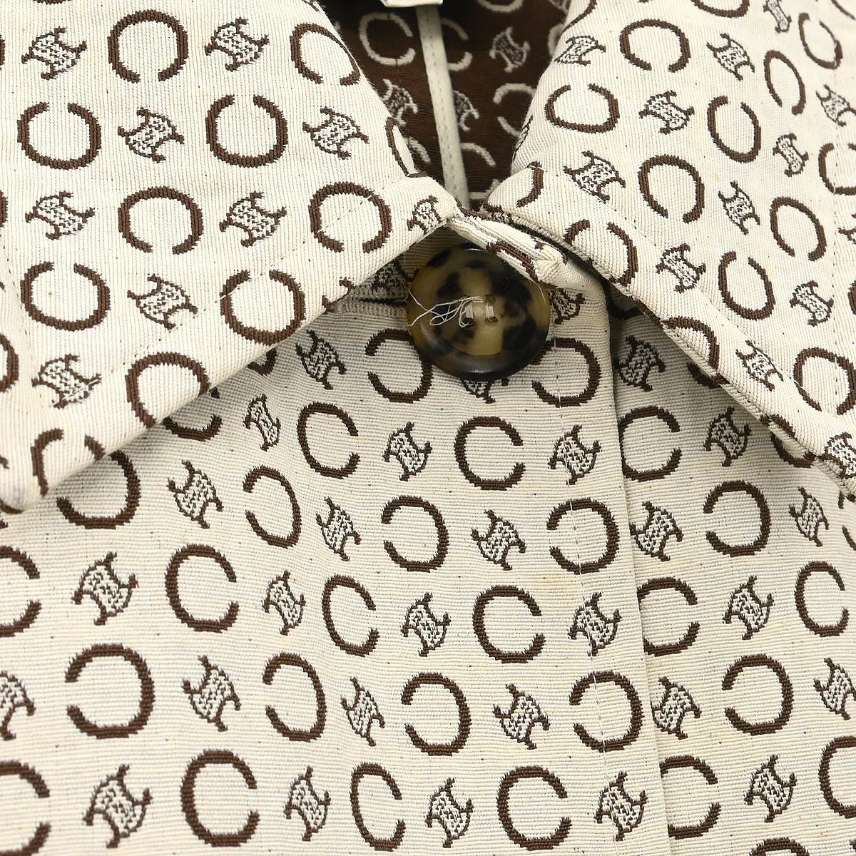 Celine Single Breasted Jacket Macadam White #42