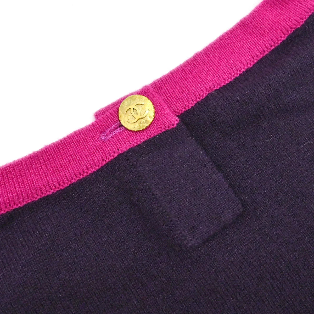 Chanel 1994 Setup Suit Cardigan Top Skirt Purple #42