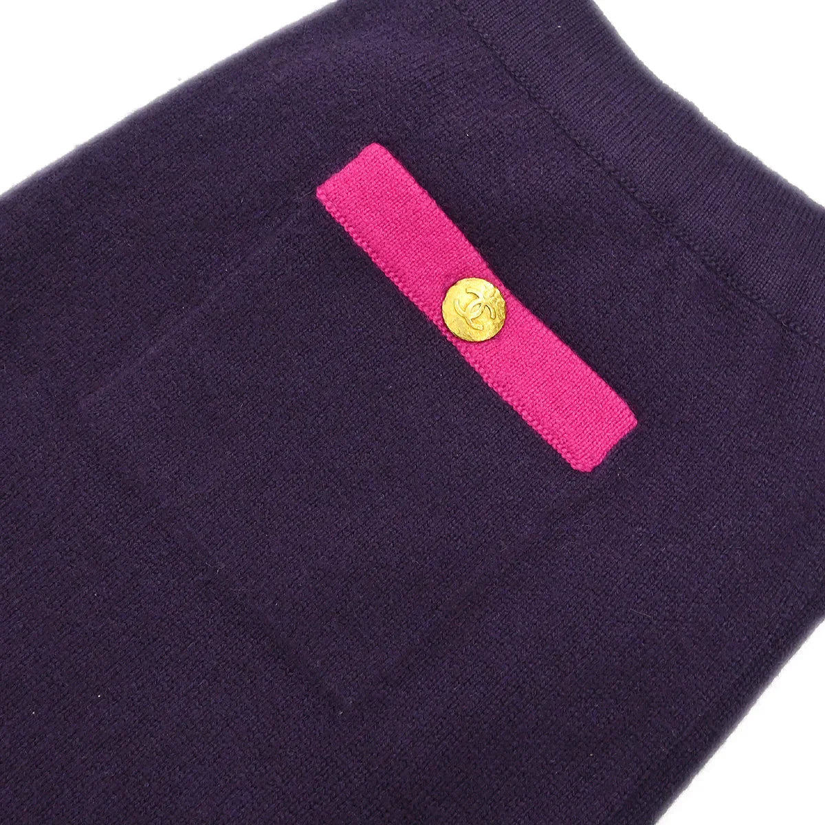 Chanel 1994 Setup Suit Cardigan Top Skirt Purple #42