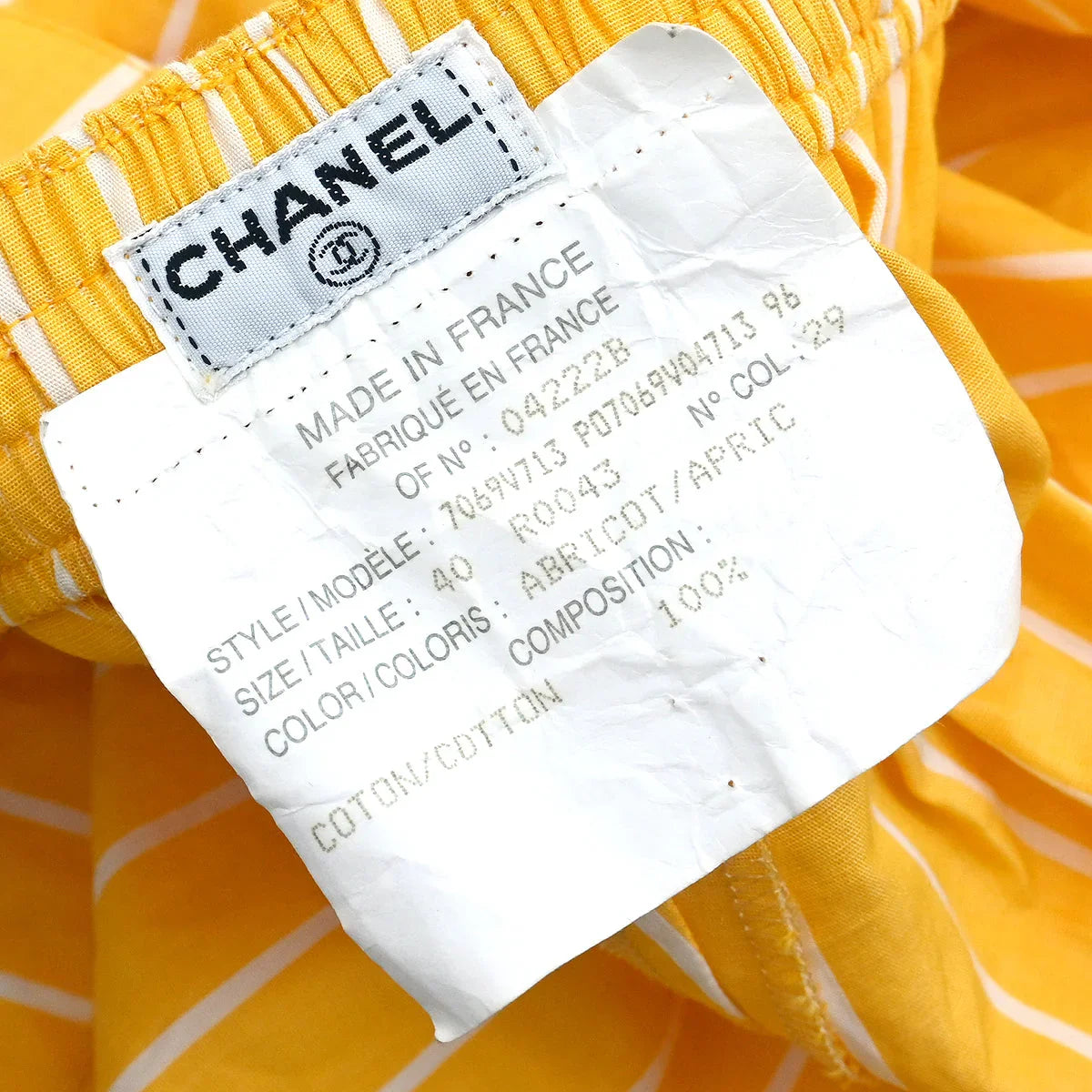 Chanel Short Pants Yellow #40