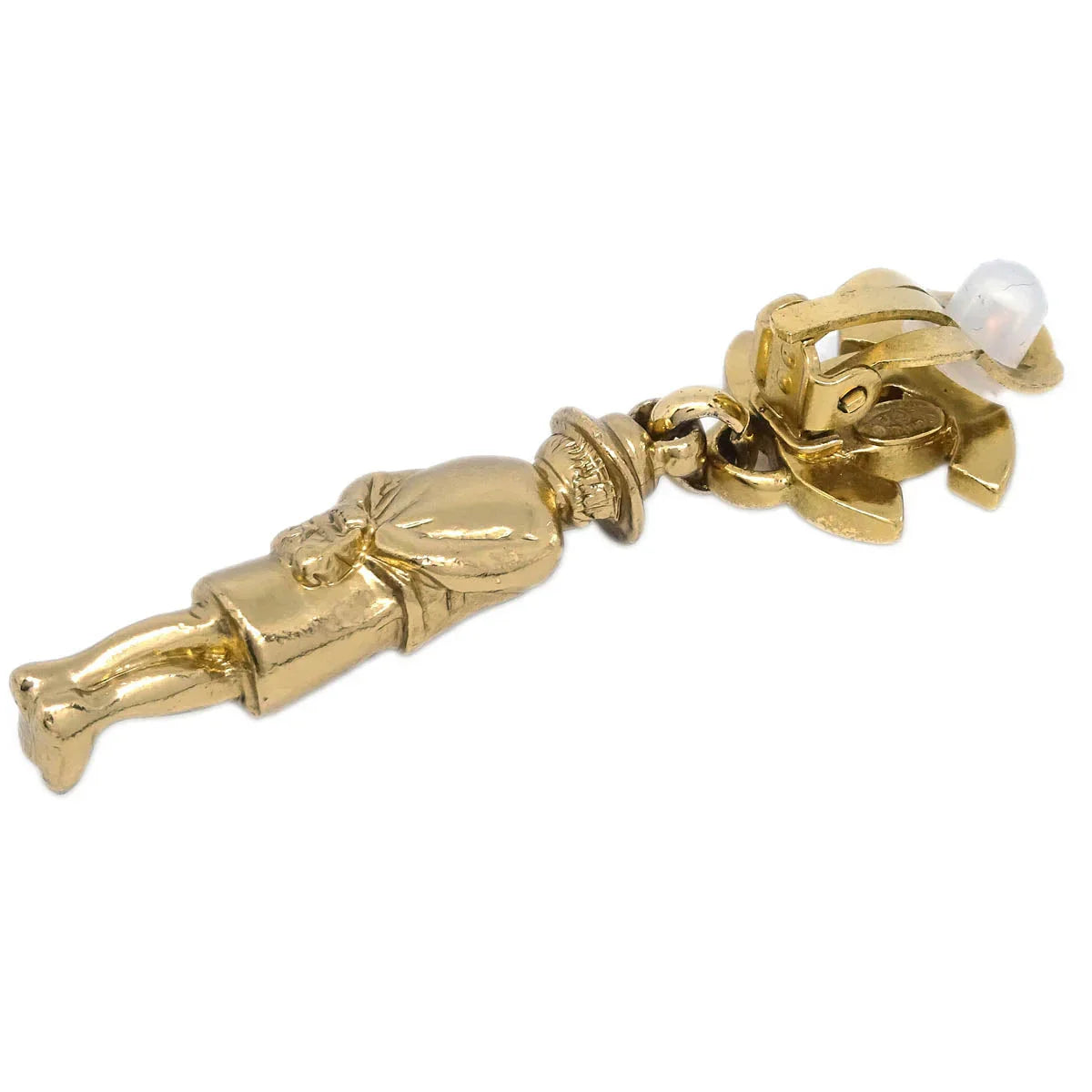 Chanel Dangle Earrings Clip-On Gold 02P