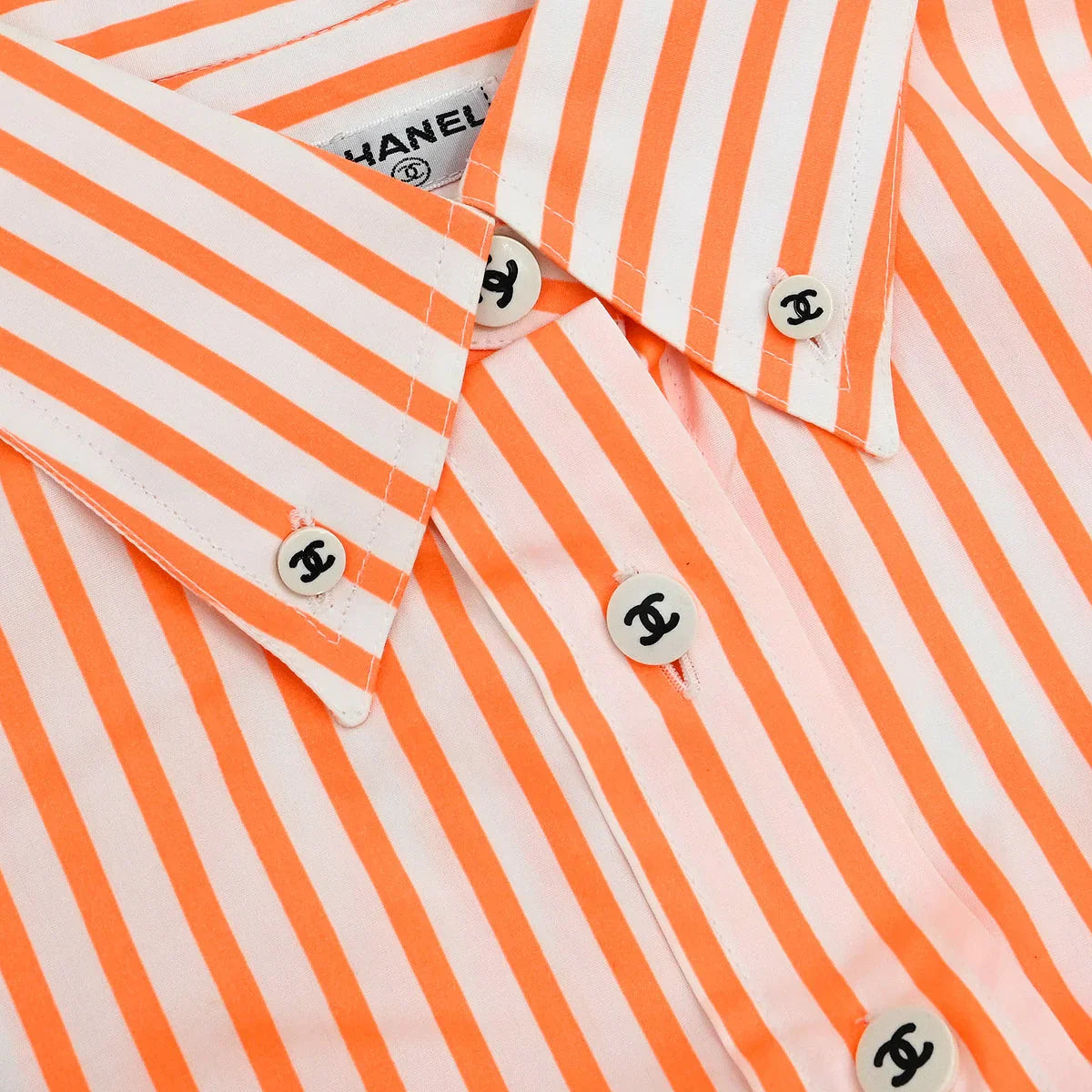 Chanel Blouse Shirt Orange #40