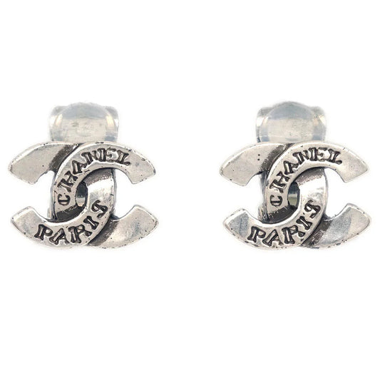 Chanel CC Earrings Clip-On Silver 99A