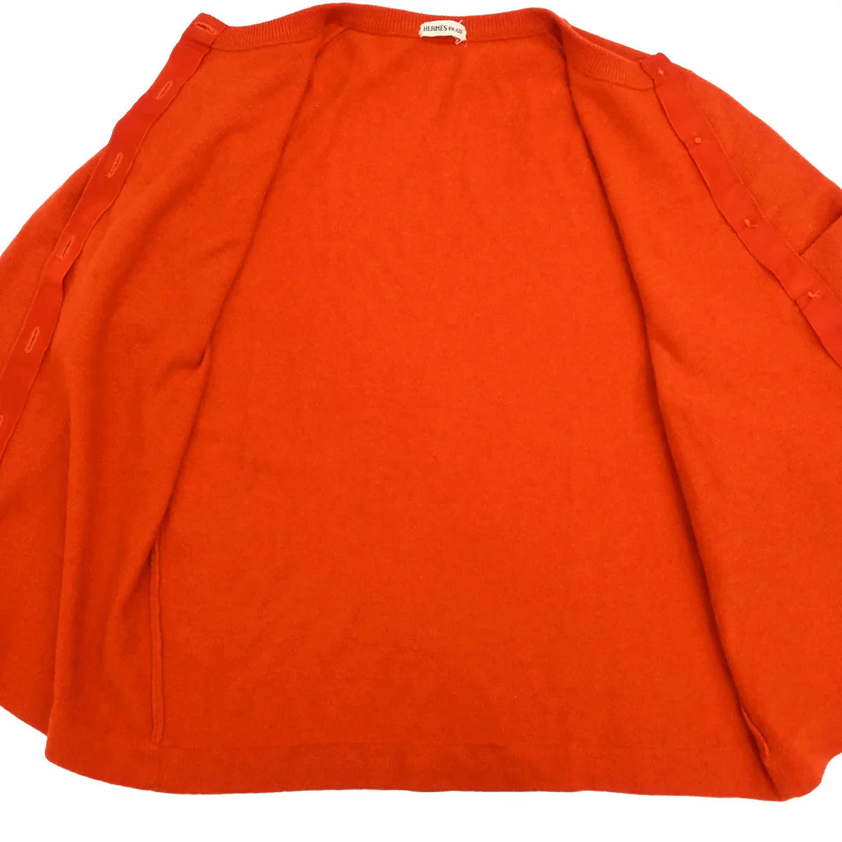 Hermes Cardigan Sleeveless Top Ensemble Orange #SM