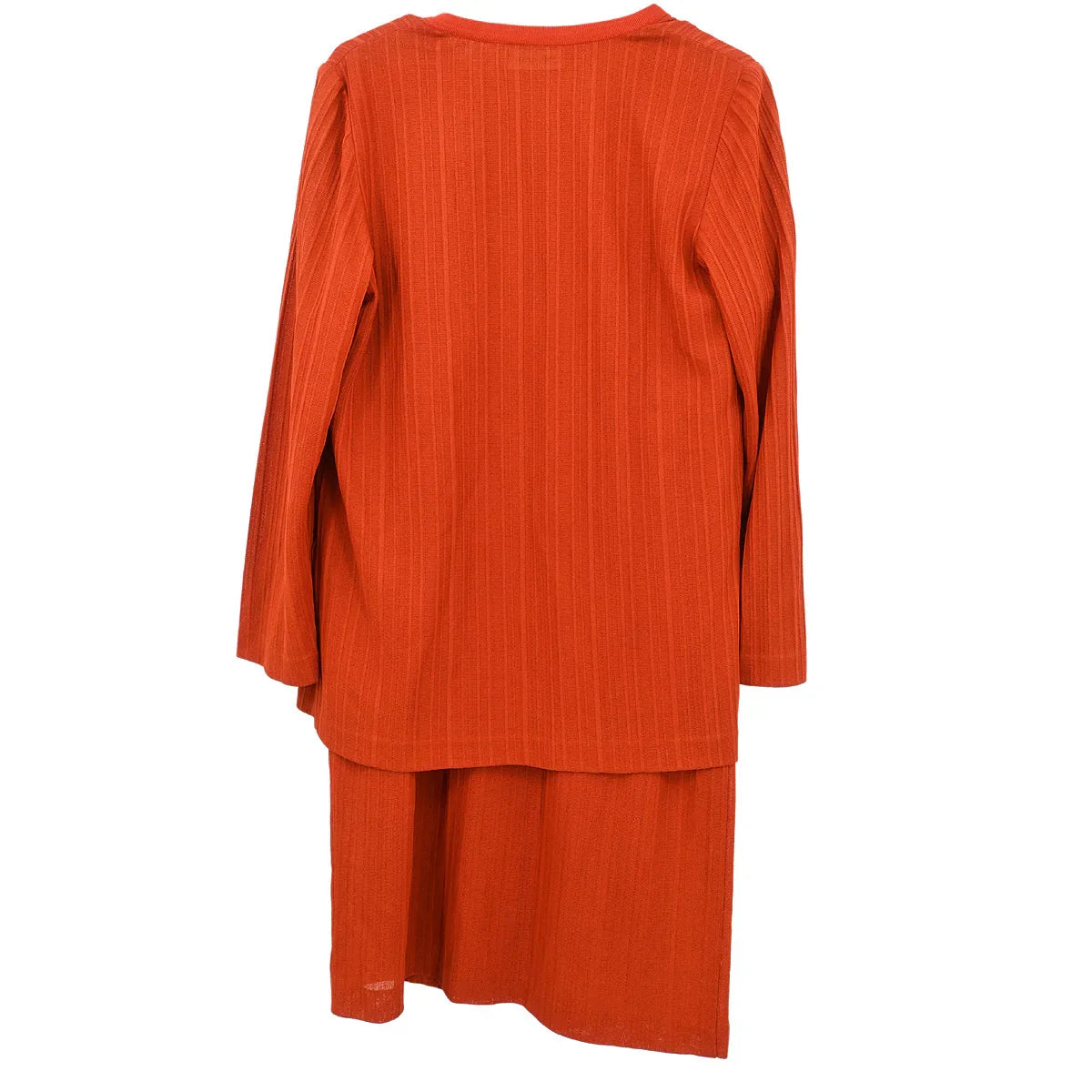 Yves Saint Laurent Setup Cardigan Short Sleeve Dress Orange #M