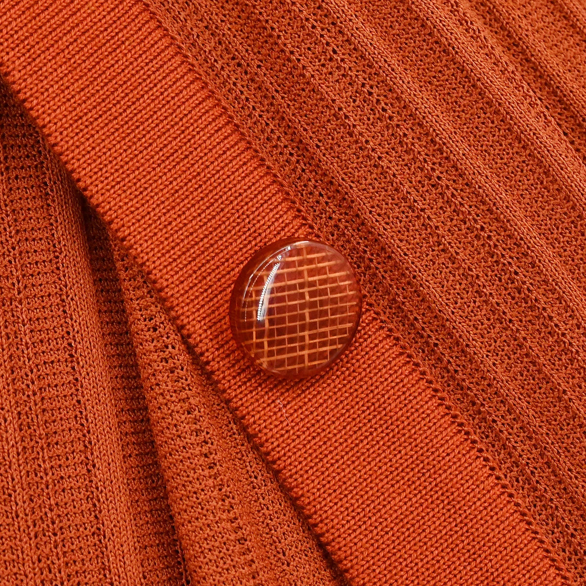 Yves Saint Laurent Setup Cardigan Short Sleeve Dress Orange #M