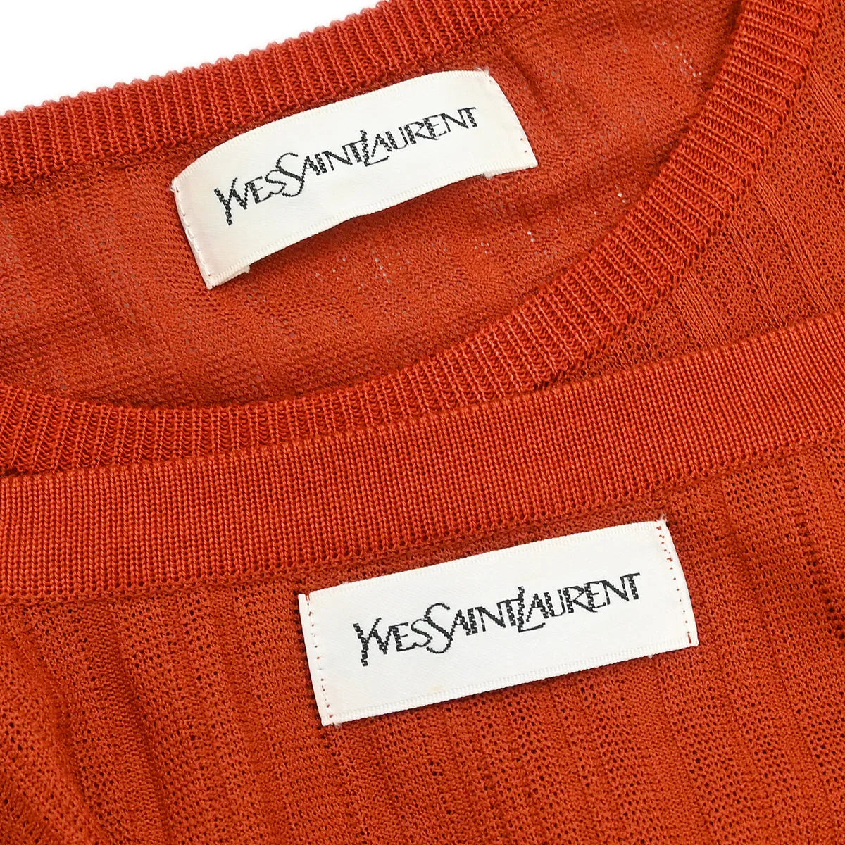 Yves Saint Laurent Setup Cardigan Short Sleeve Dress Orange #M