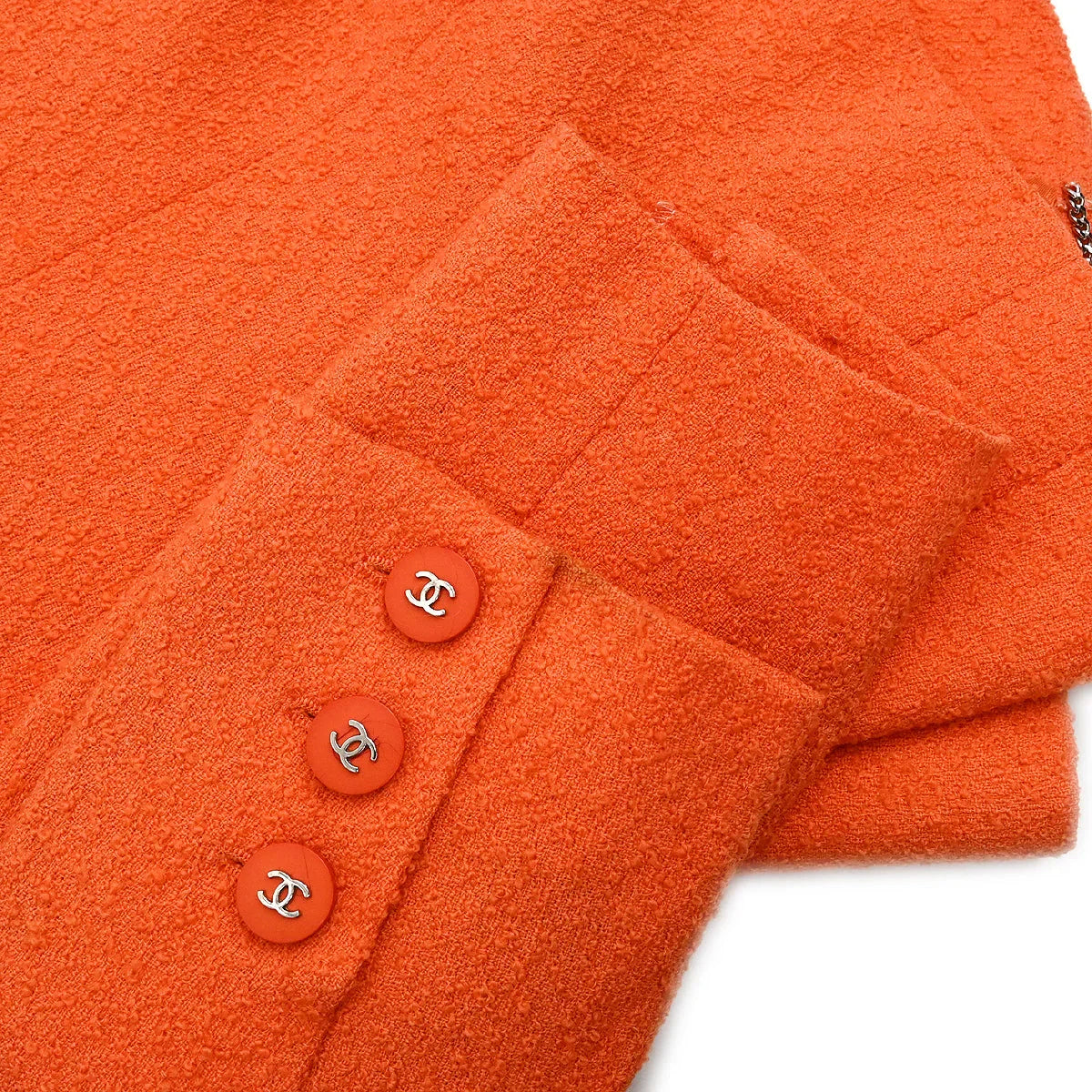 Chanel Double Breasted Jacket Orange