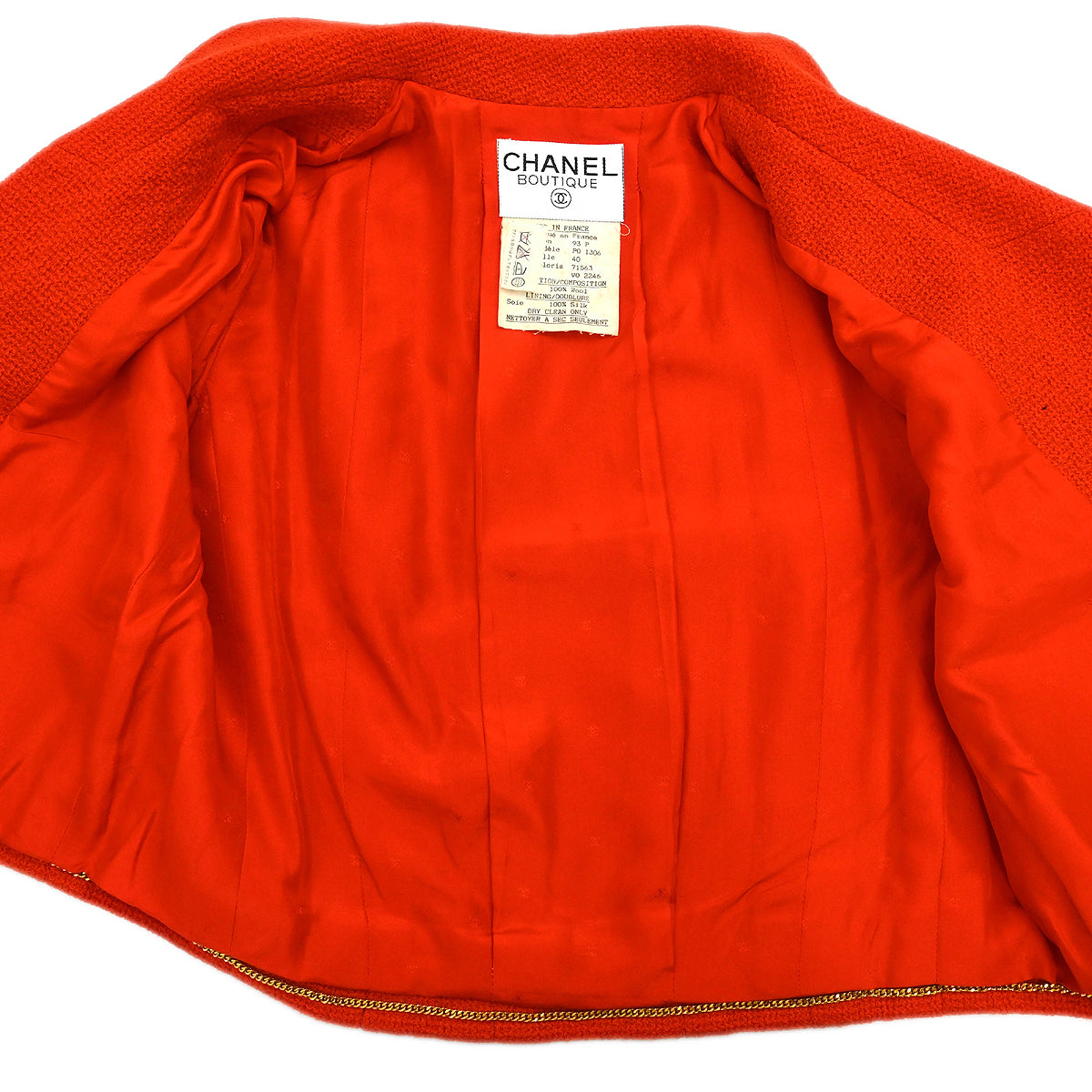 Chanel 1993 Single Breasted Jacket Red #40