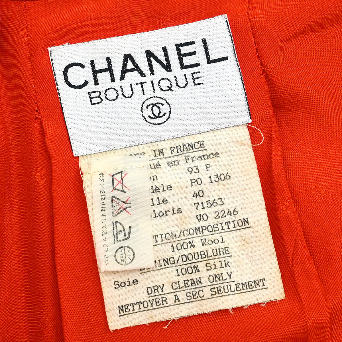 Chanel 1993 Single Breasted Jacket Red #40