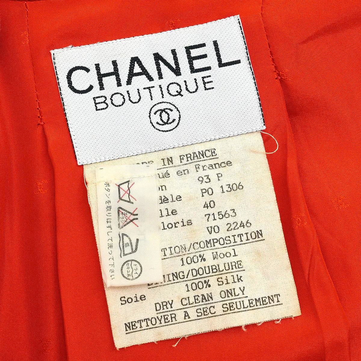 Chanel 1993 Single Breasted Jacket Red #40