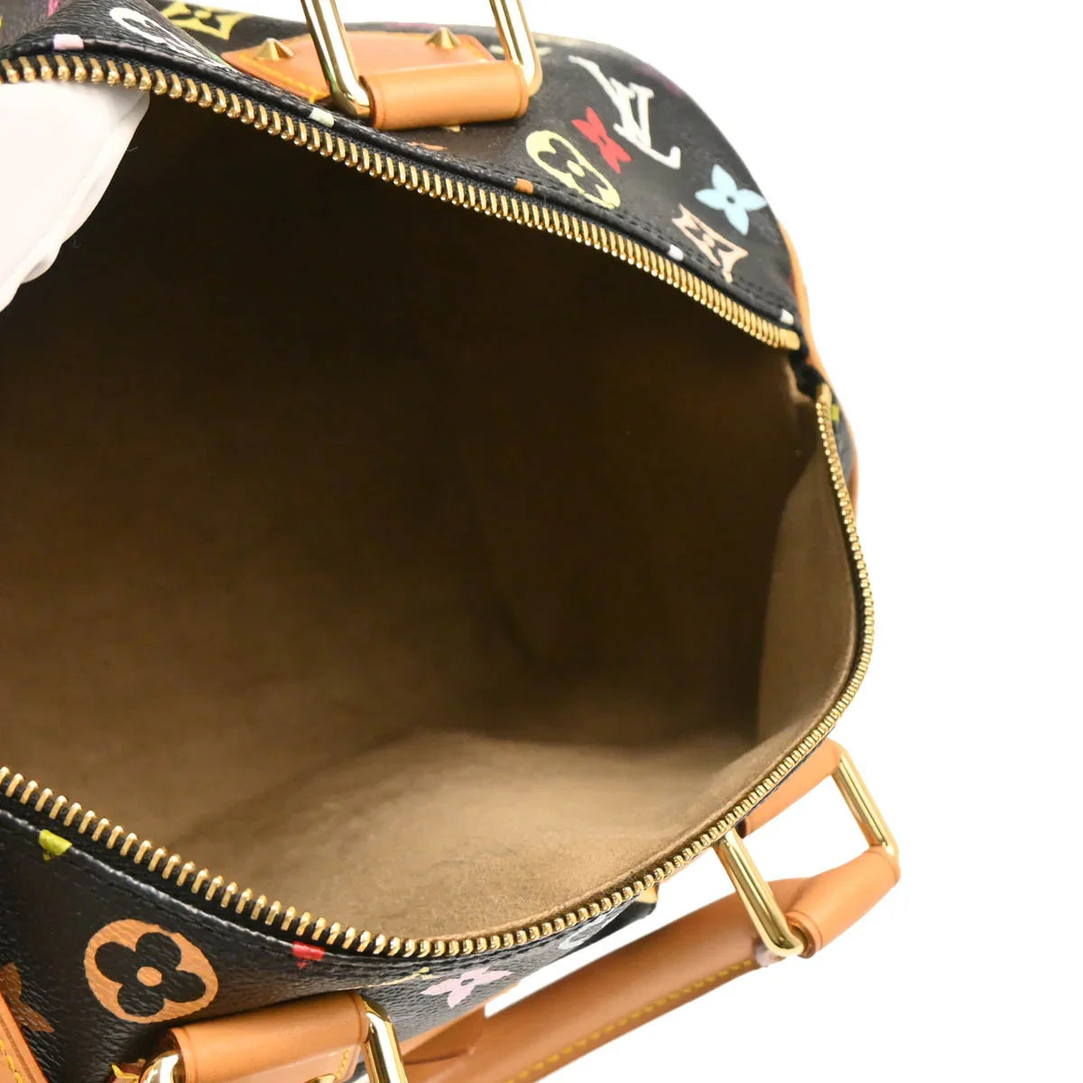Louis Vuitton 2003 Black Monogram Multicolor Speedy 30 Handbag M92642