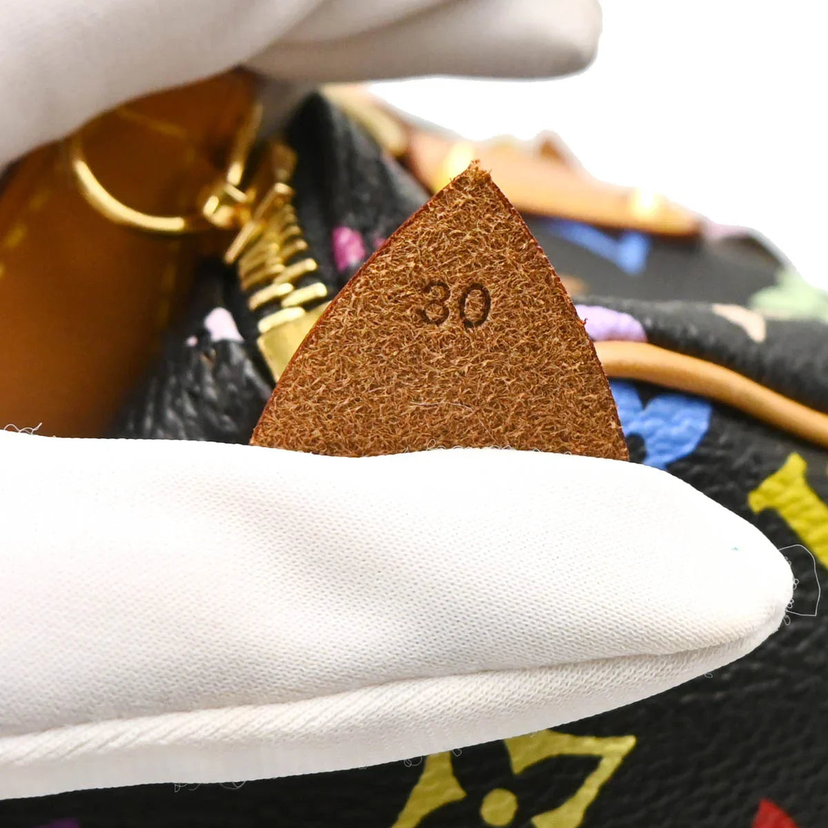 Louis Vuitton 2003 Black Monogram Multicolor Speedy 30 Handbag M92642
