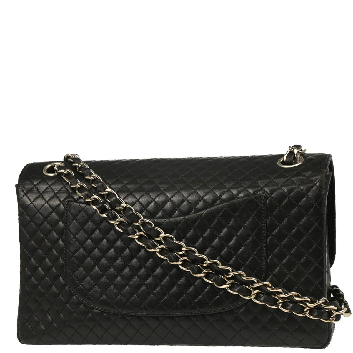 Chanel 1996-1997 Black Lambskin Single Flap Shoulder Bag