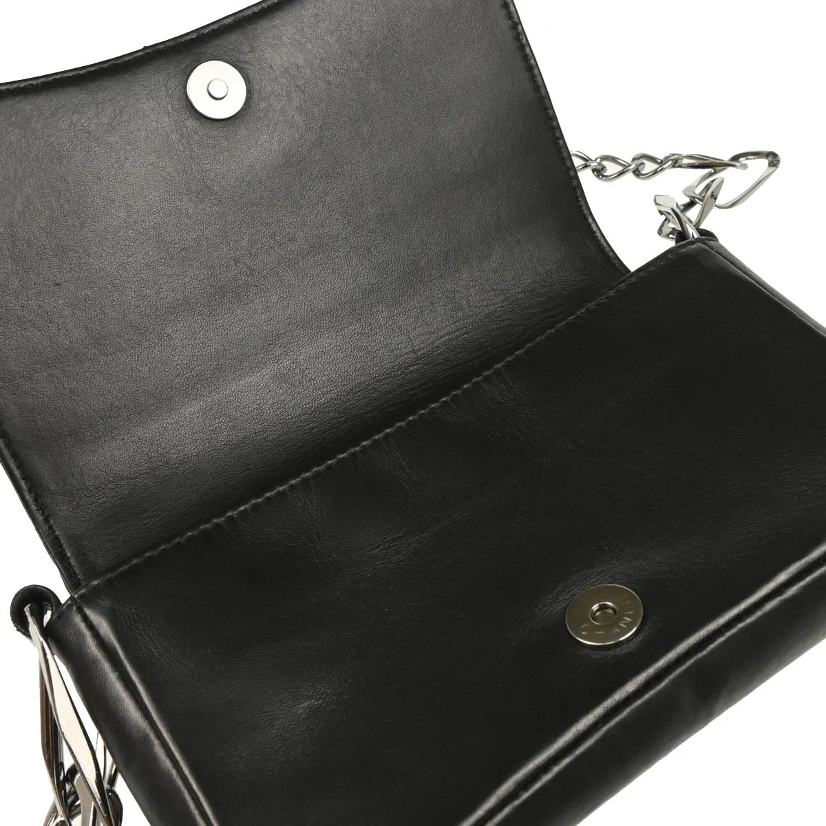 Chanel 2003-2004 Black Lambskin Choco Bar Full Flap Shoulder Bag