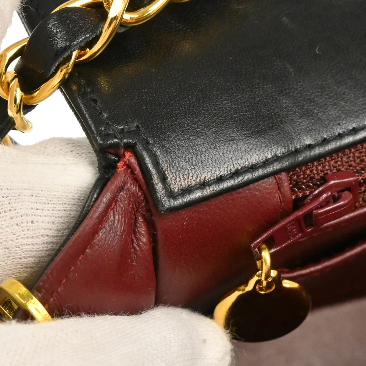 Chanel 1996-1997 Black Lambskin Small Diana Shoulder Bag