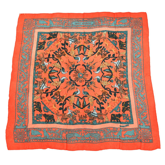 Hermes Scarf Carre 90 Early America Orange Small Good