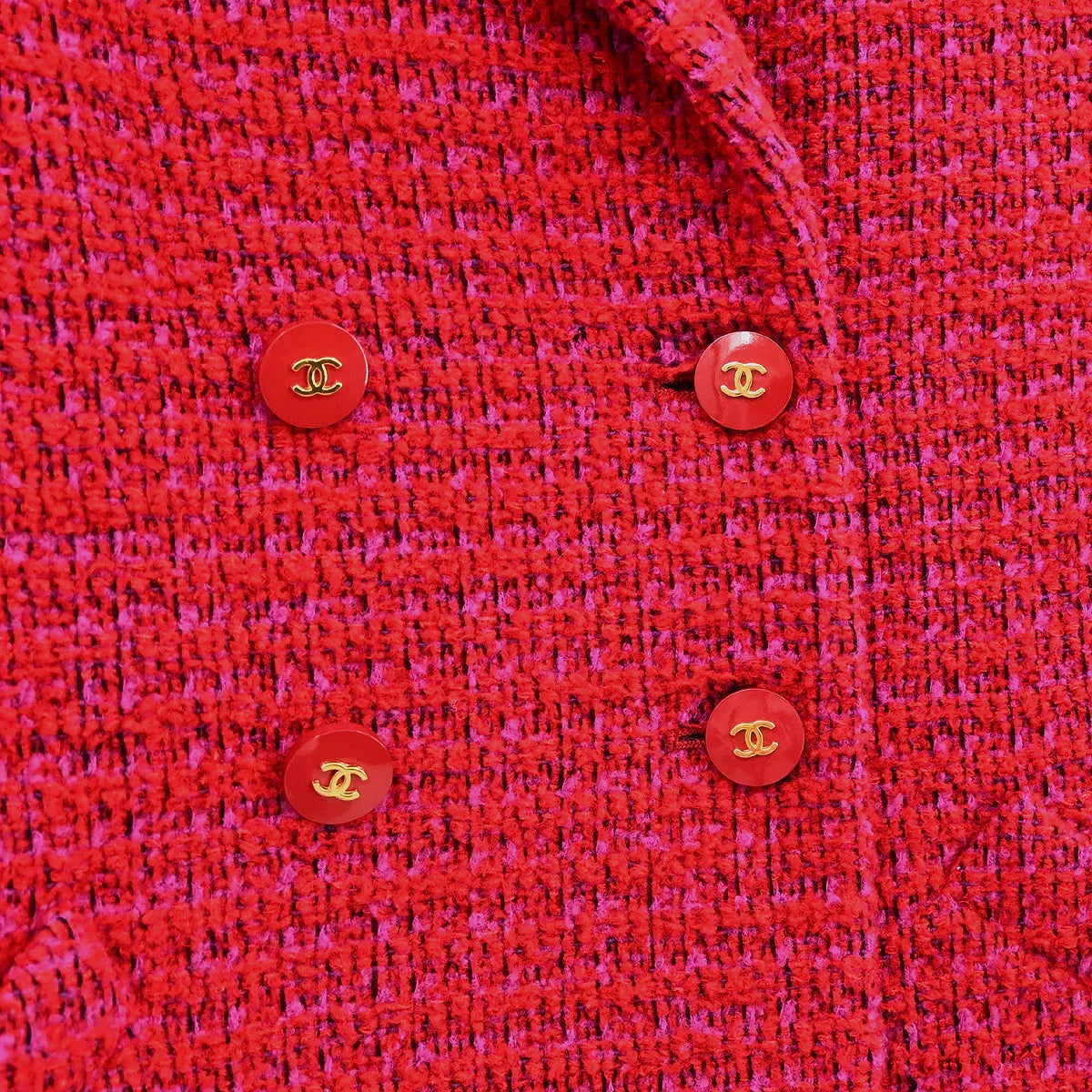 Chanel 1995 Double Breasted Jacket Red #38
