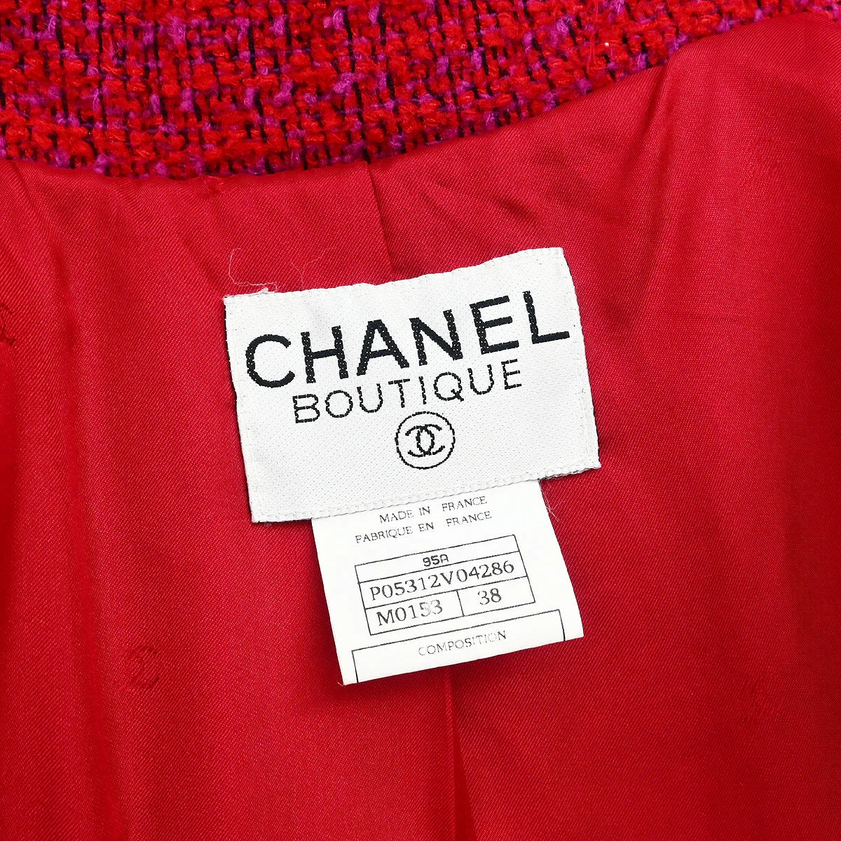 Chanel 1995 Double Breasted Jacket Red #38