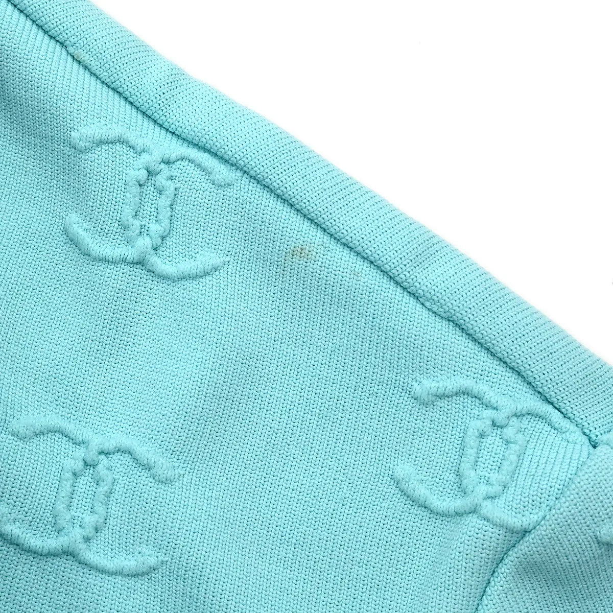 Chanel Cropped T-shirt Top Light Blue #42