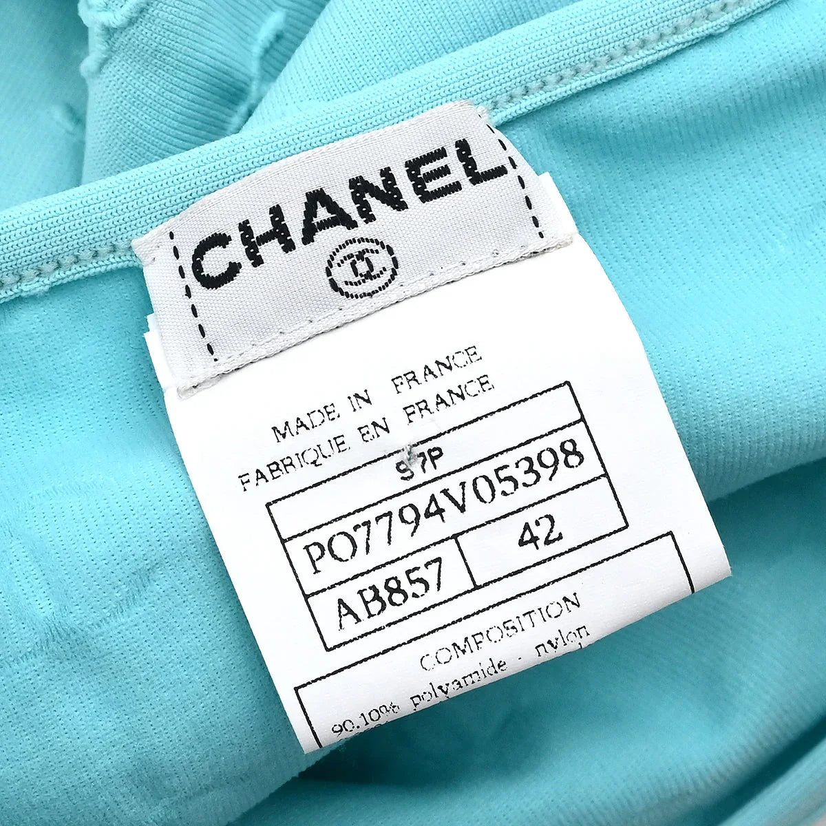 Chanel Cropped T-shirt Top Light Blue #42