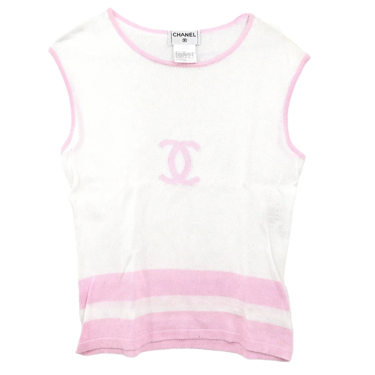 Chanel 2000 Sleeveless Top White #42