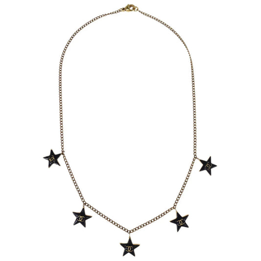 Chanel Gold Star Pendant Necklace 03A
