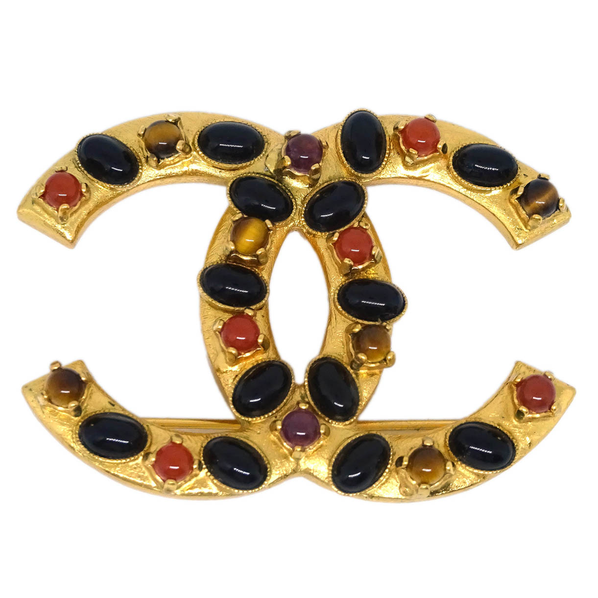 Chanel CC Brooch Pin Gold 01A