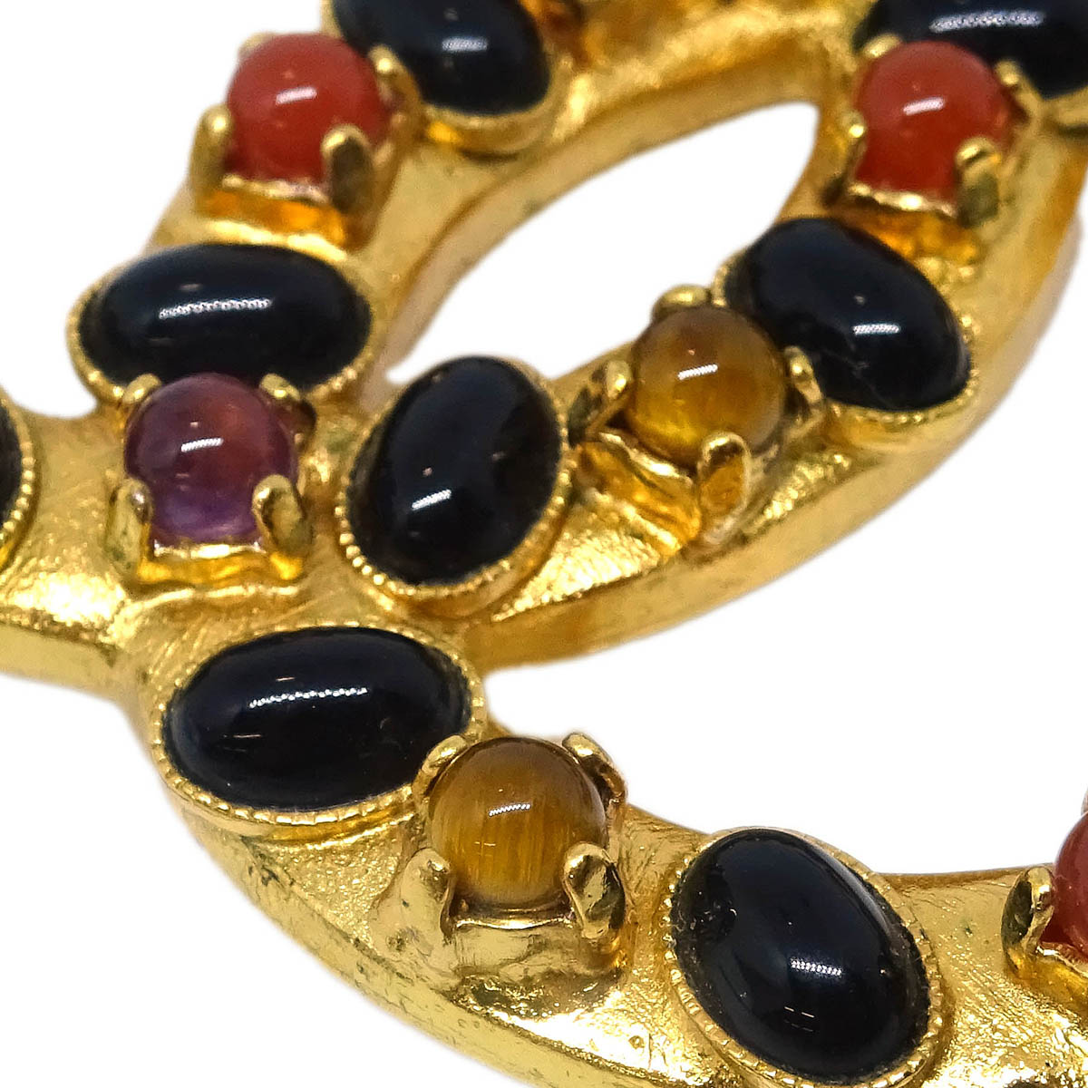 Chanel CC Brooch Pin Gold 01A
