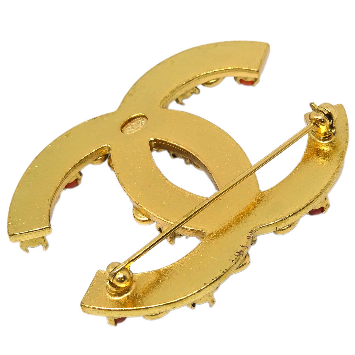 Chanel CC Brooch Pin Gold 01A