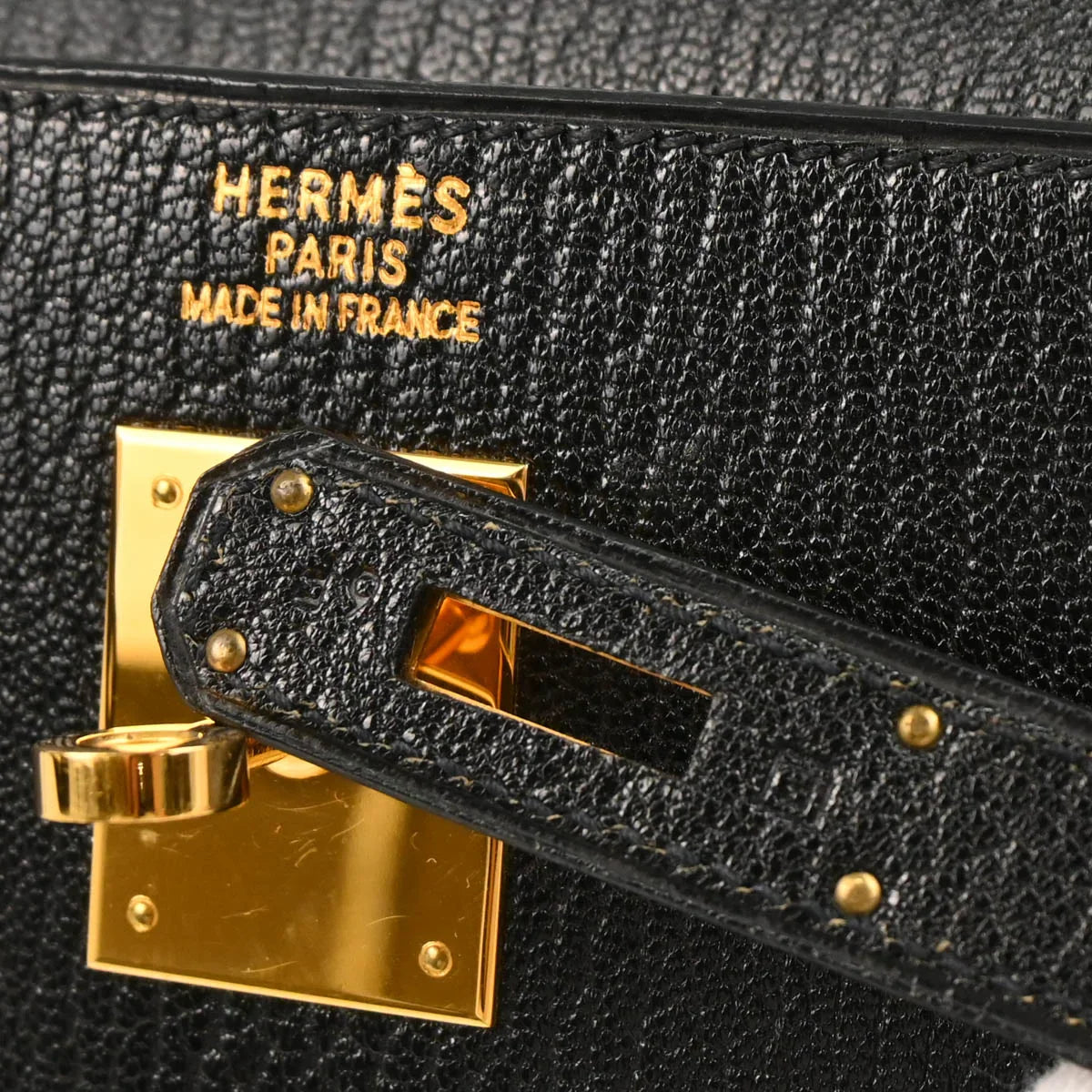 Hermes 2001 Black Coromandel Kelly 35 Sellier 2way Shoulder Handbag