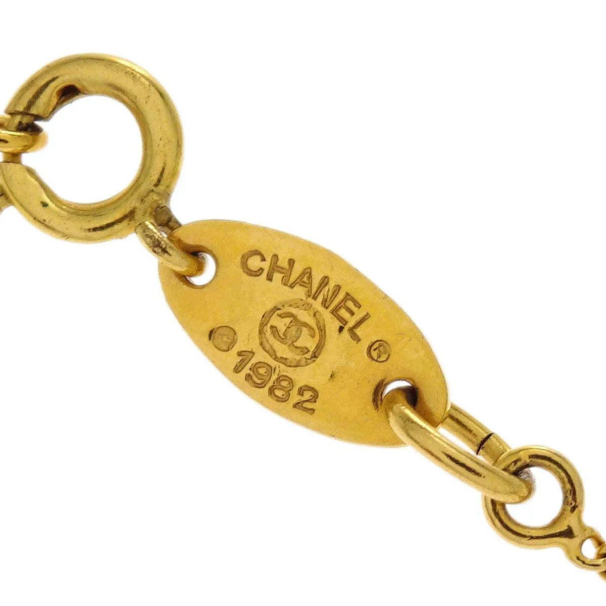 Chanel CC Chain Bracelet Gold Rhinestone